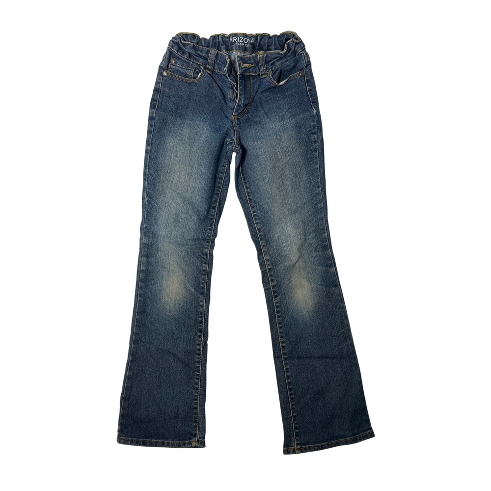 Arizona Jean Co Girls Bootcut Jeans Medium Wash Adjustable Waist Size 8 Regular